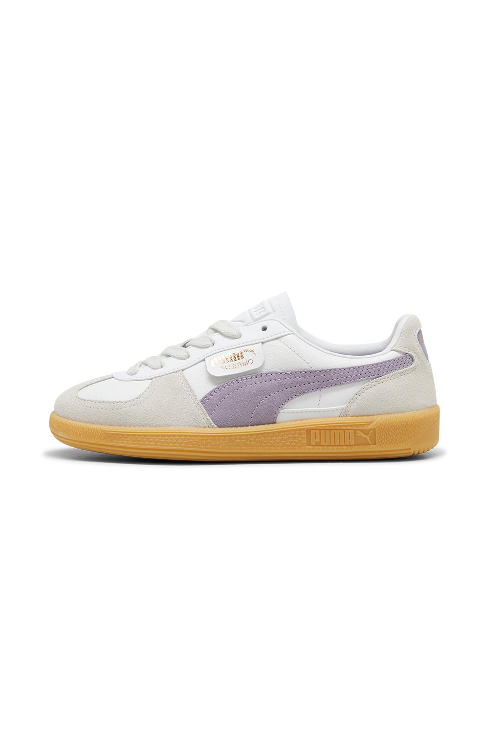 Puma-Palermo Lth PUMA White Pale Plum Gum-Sneakers-5-milagron.live