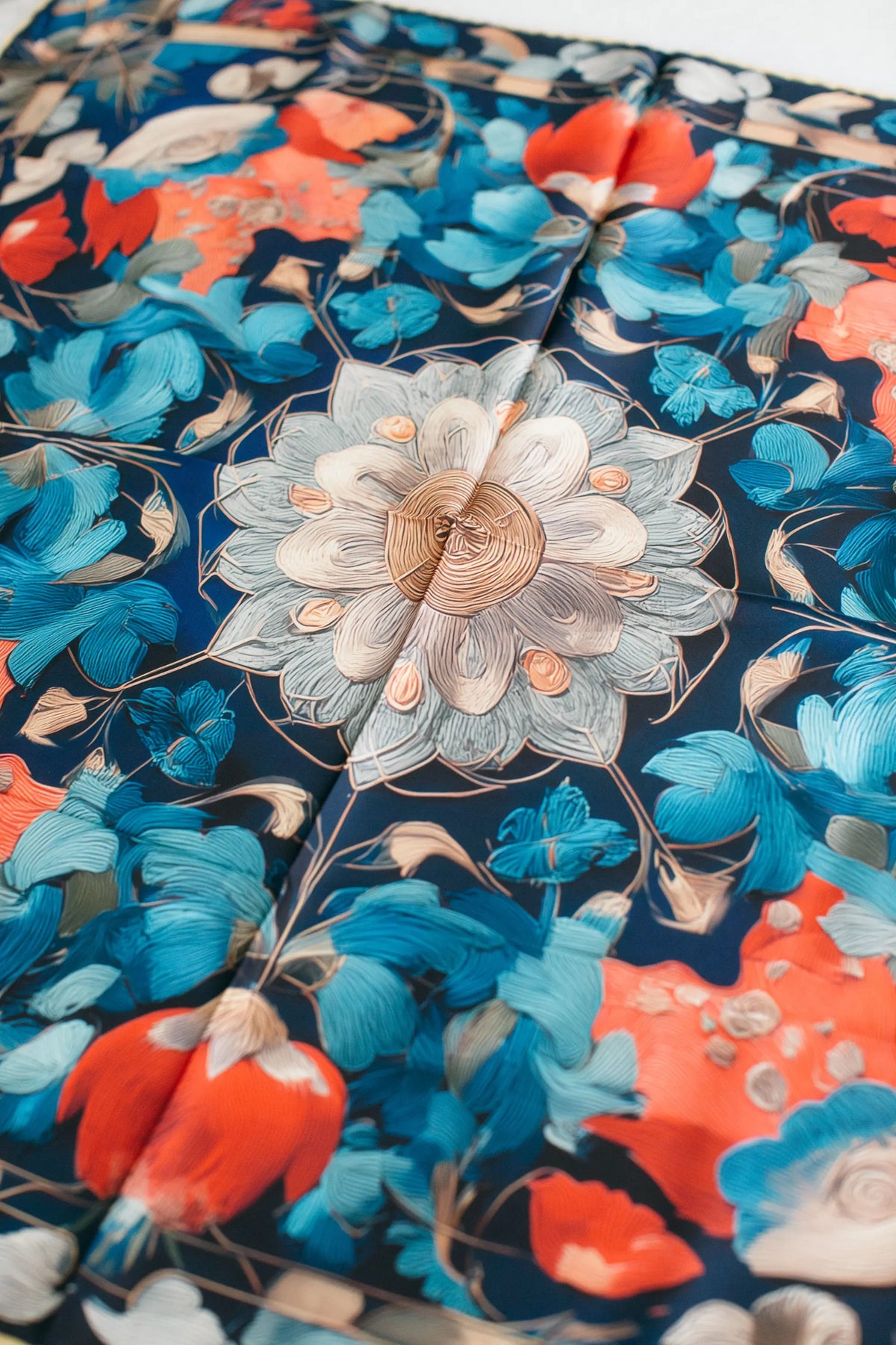 Pure Paris-Celestial Bloom İpek Fular-Şal & Fular-3-milagron.live