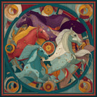Pure Paris-Celestial Steeds İpek Fular-Şal & Fular-1-milagron.live