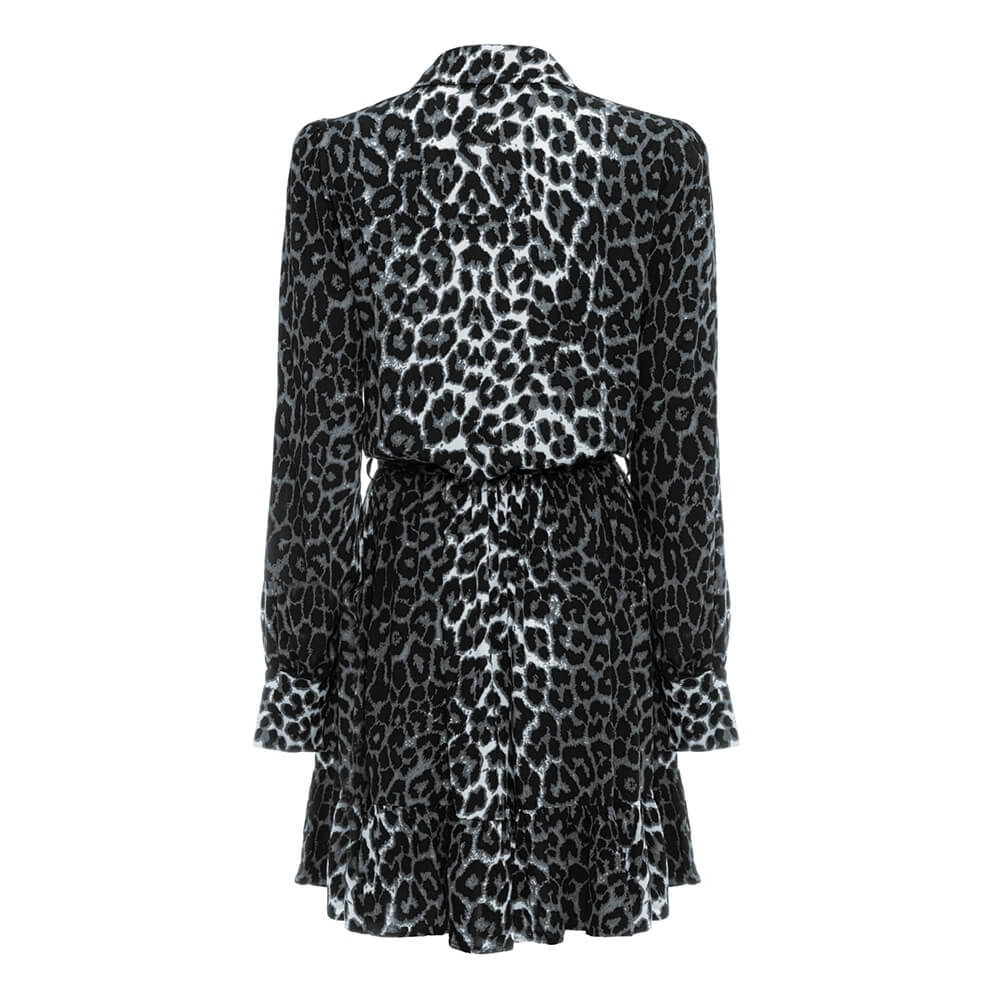 Pure Paris-Leopar Fırfırlı Mini Elbise-Elbise-3-milagron.live