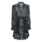 Pure Paris-Leopar Fırfırlı Mini Elbise-Elbise-4-milagron.live