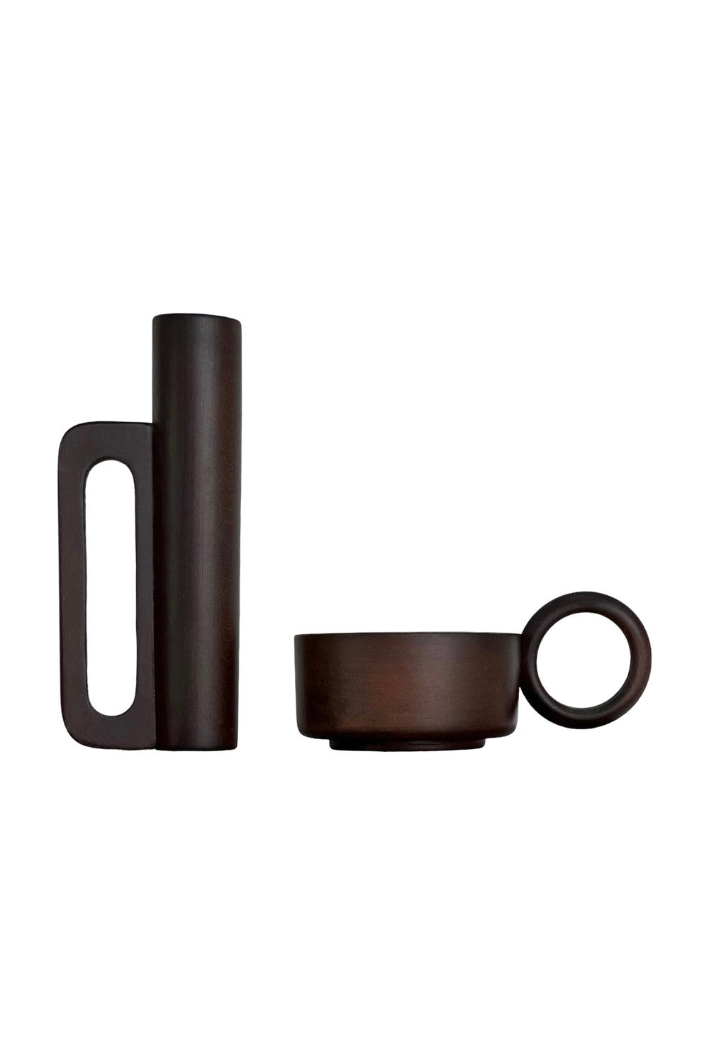 Raika Studio-Marfa Walnut Set-Mumluk & Şamdan-1-milagron.live