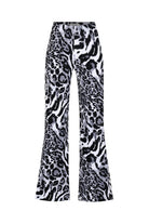 Ramme-Animal Print Black And Whi̇te Pant-Pantolon-1-milagron.live