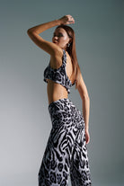 Ramme-Animal Print Black And Whi̇te Pant-Pantolon-3-milagron.live