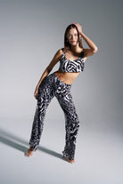 Ramme-Animal Print Black And Whi̇te Pant-Pantolon-4-milagron.live