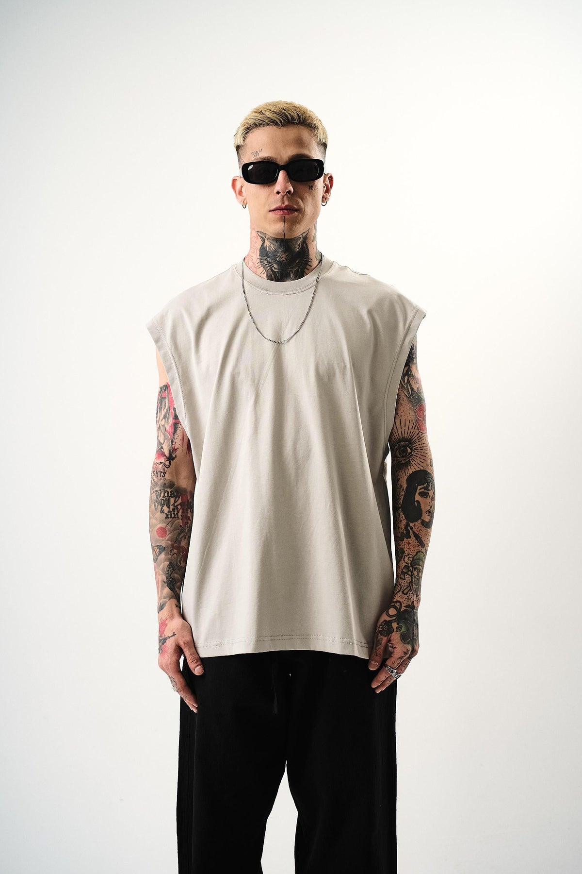 Erkek Basic Tank Top Atlet Kemik
