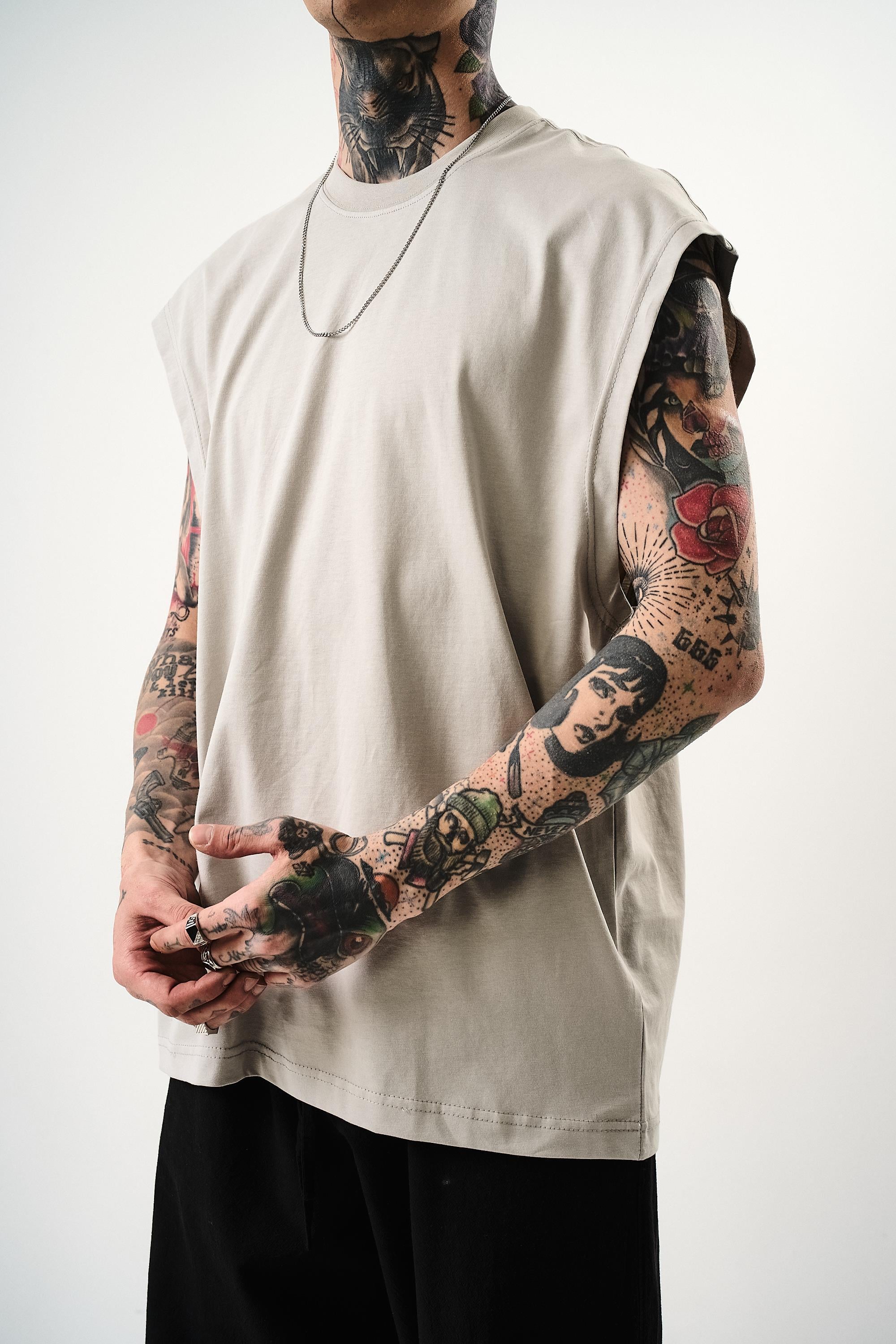 Erkek Basic Tank Top Atlet Kemik