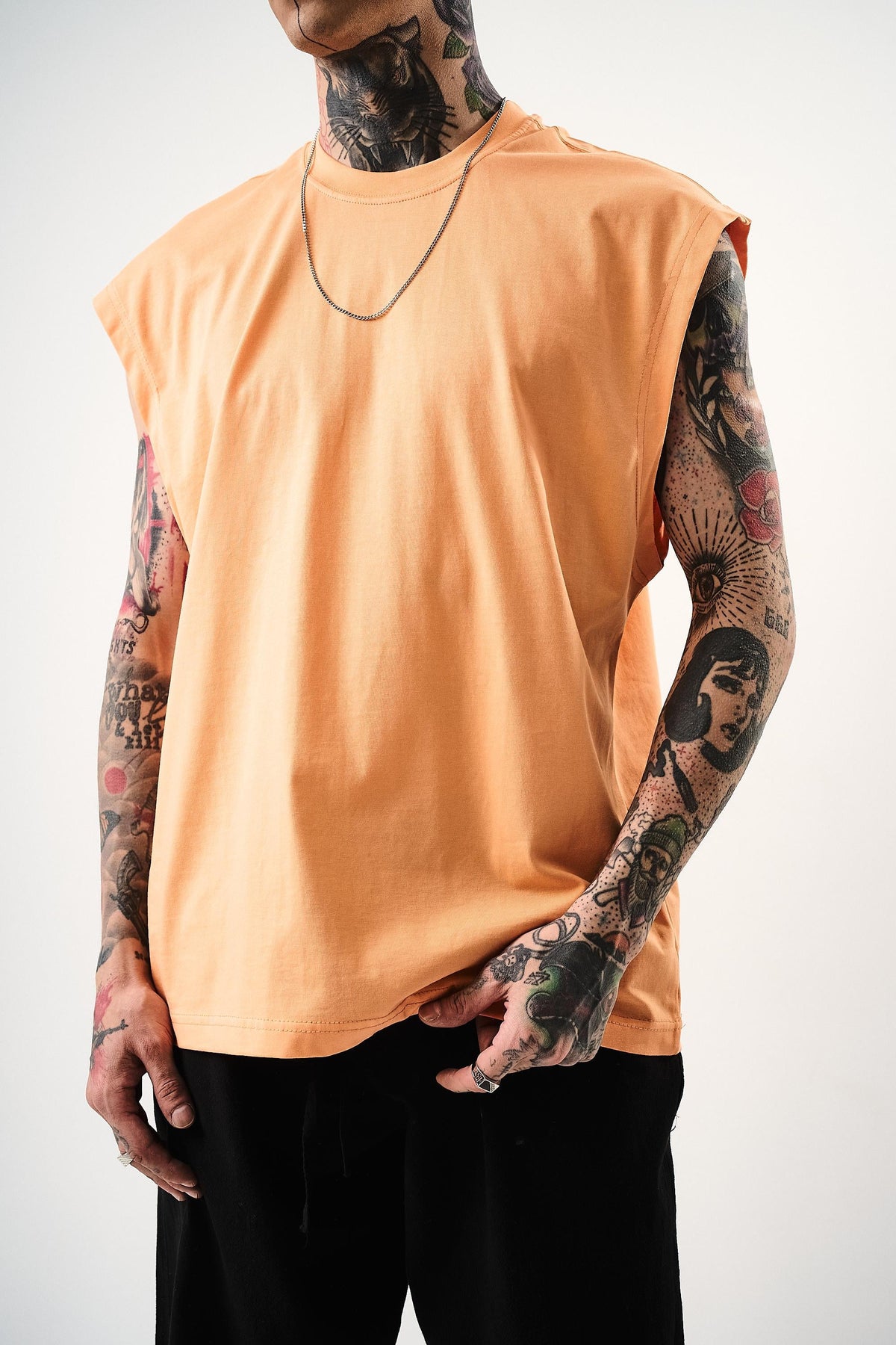 Erkek Basic Tank Top Atlet Şeftali