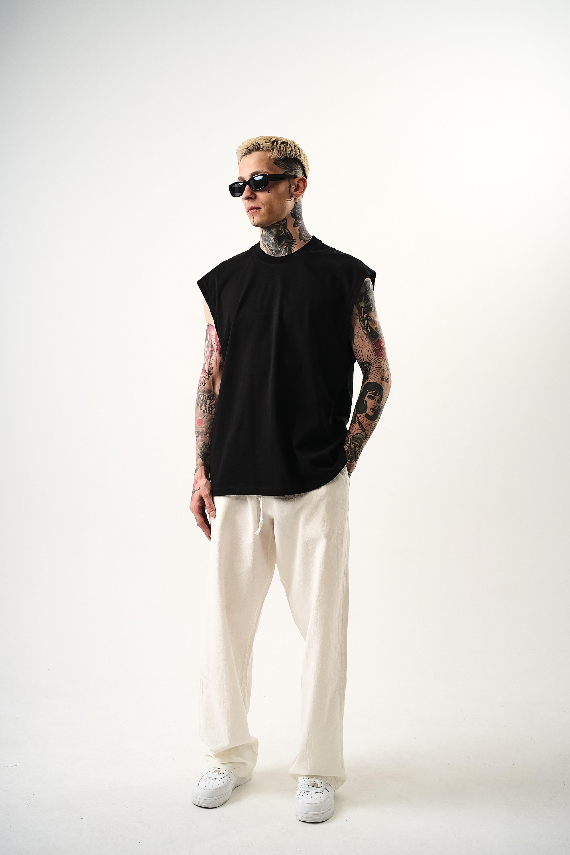 Erkek Basic Tank Top Atlet Siyah