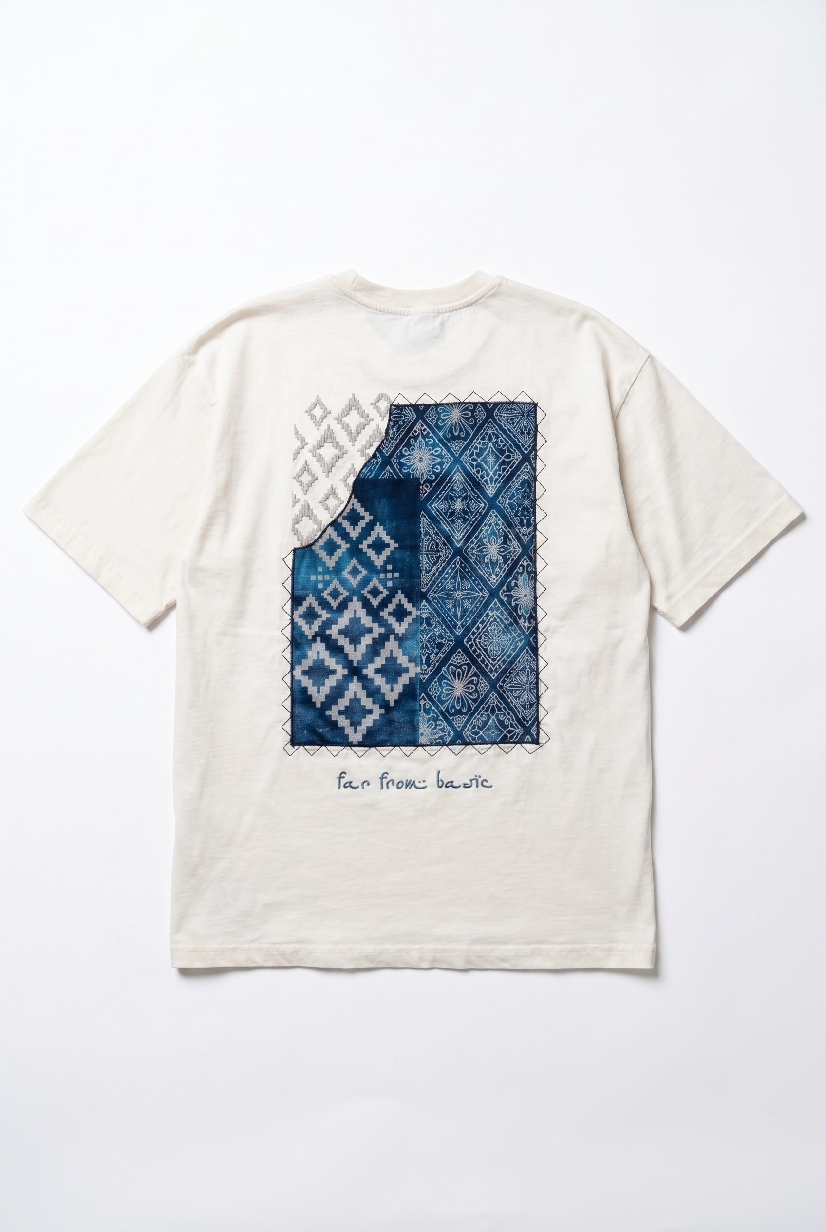 Erkek Ffb Nakış Detaylı Oversize T-Shirt Ekru