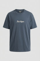 Erkek Final Supper Nakışlı Oversize T-Shirt Petrol