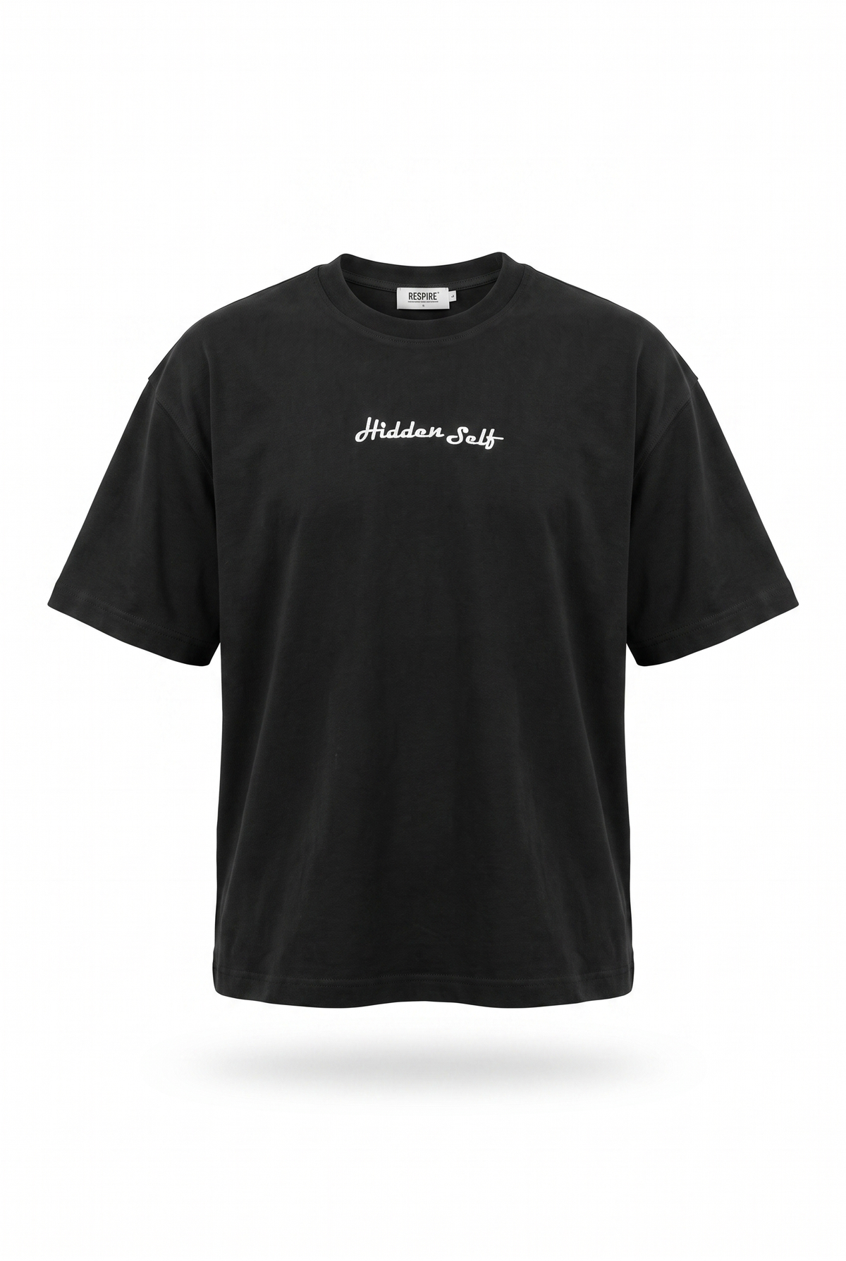 Erkek Hidden Self Baskılı Oversize T-Shirt Siyah