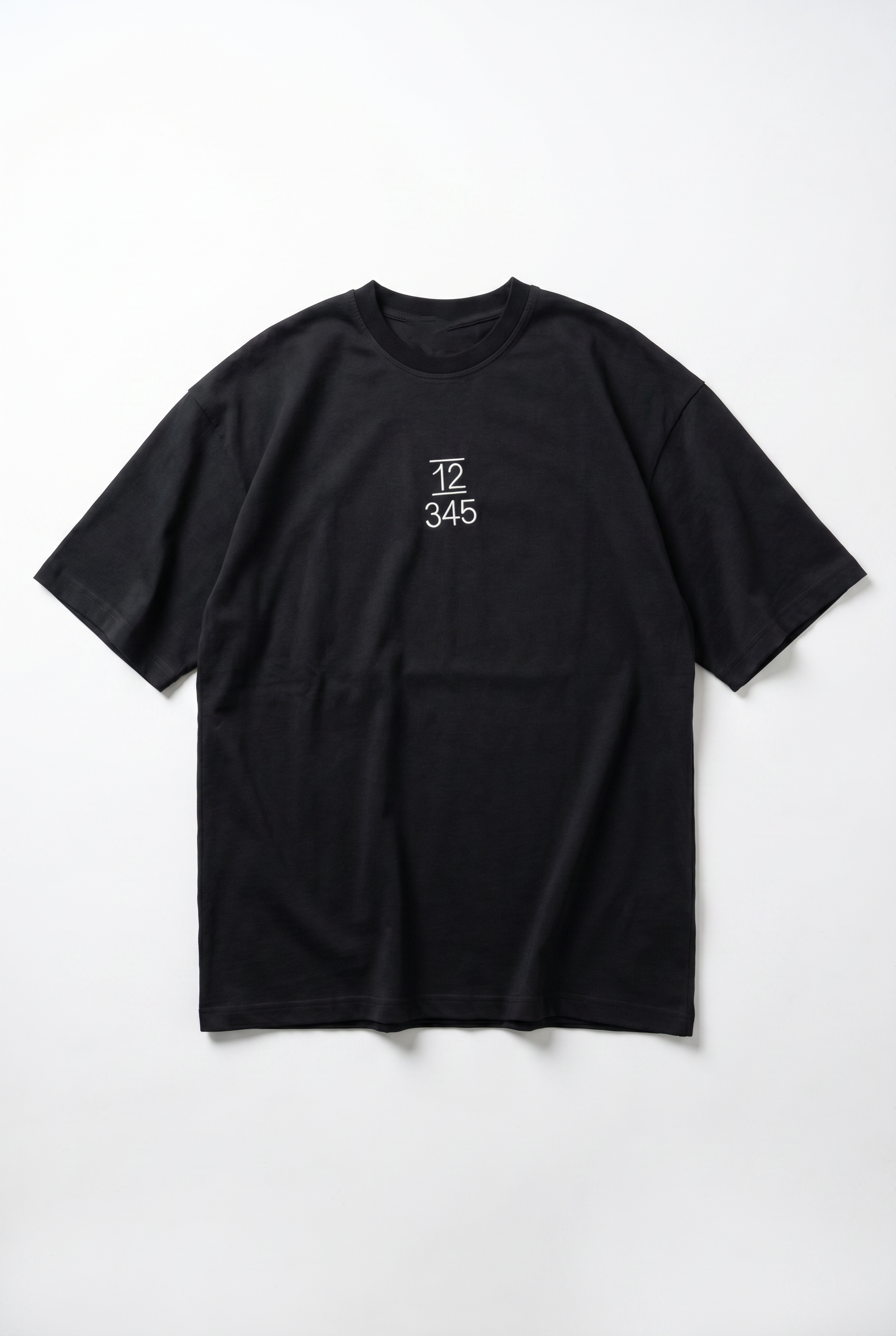 Erkek Nakışlı Oversize T-Shirt Siyah