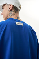 Erkek R Nakışlı Oversize T-Shirt Saks