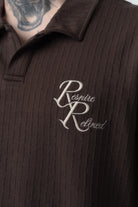 Erkek Respire Relined Yazılı Regular Fit T-Shirt Şort Takım Kahve