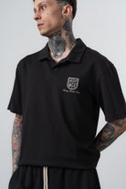 Erkek Rocket Club Yazılı Regular Fit T-Shirt Şort Takım Siyah