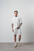 Erkek Route 07 Arma Detaylı Regular Fit T-Shirt Şort Takım Ekru