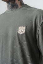 Erkek Route 07 Arma Detaylı Regular Fit T-Shirt Şort Takım Haki