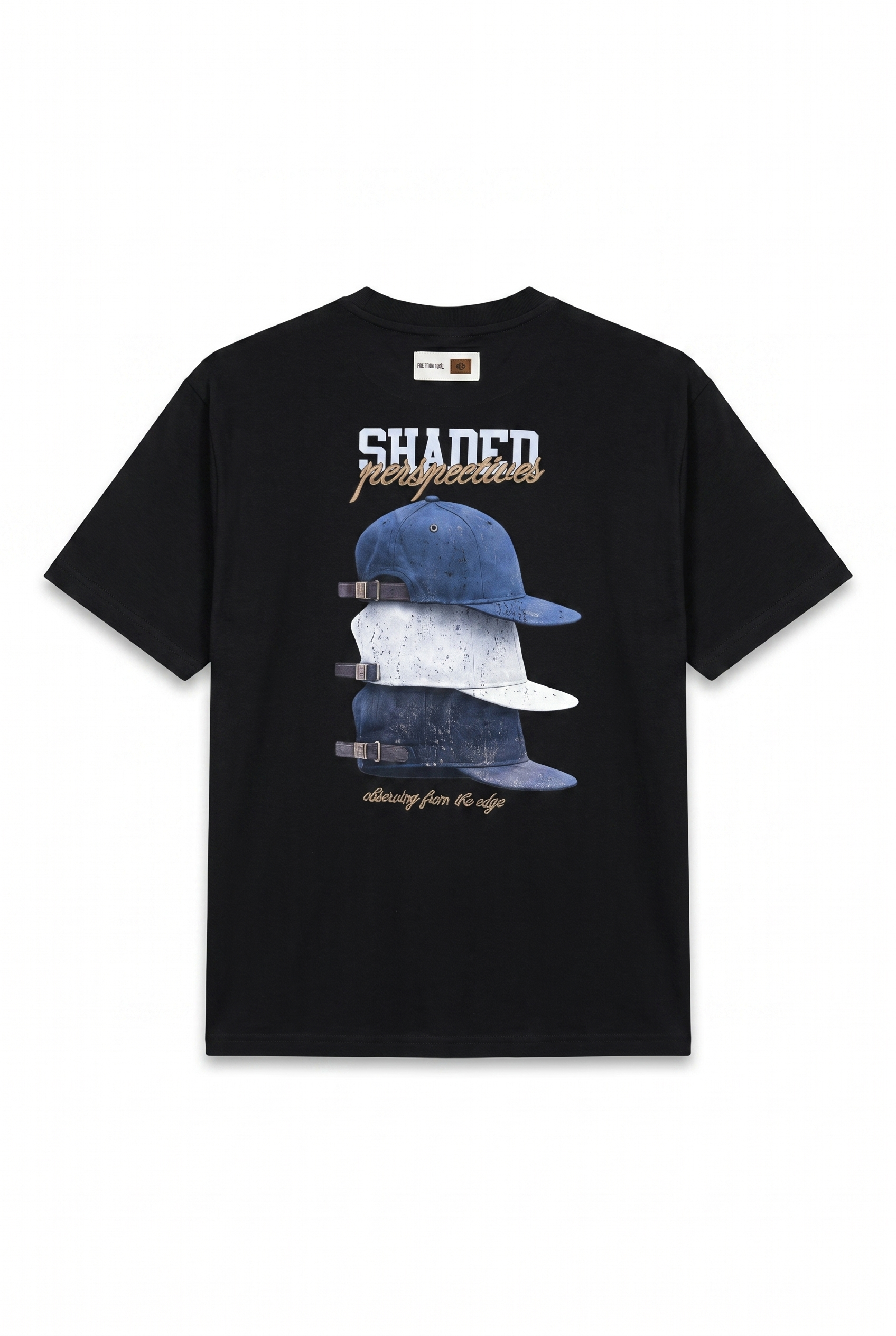 Erkek Shaded Baskılı Oversize T-Shirt Siyah