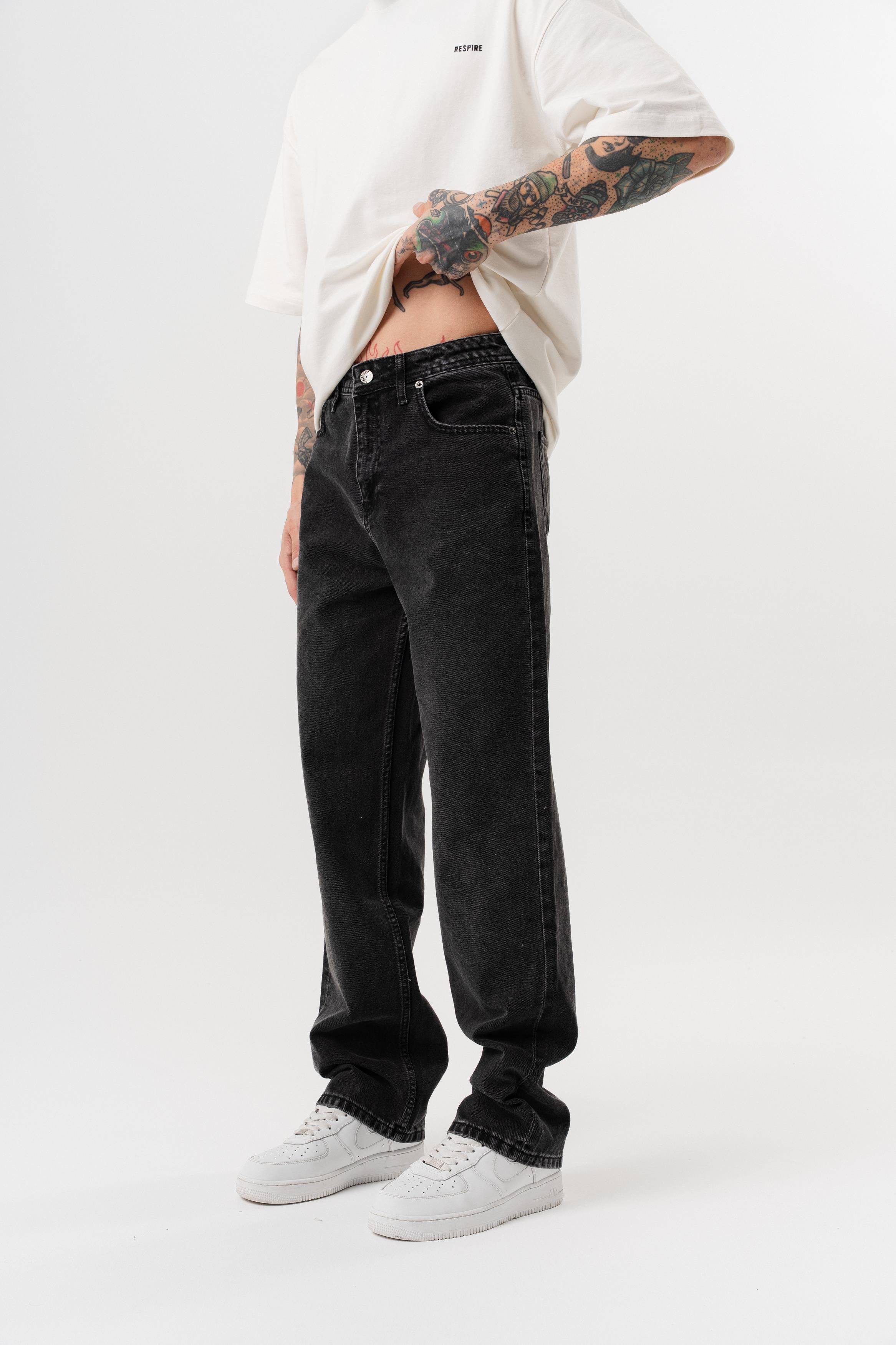 Erkek Washed Baggy Pantolon Antrasit