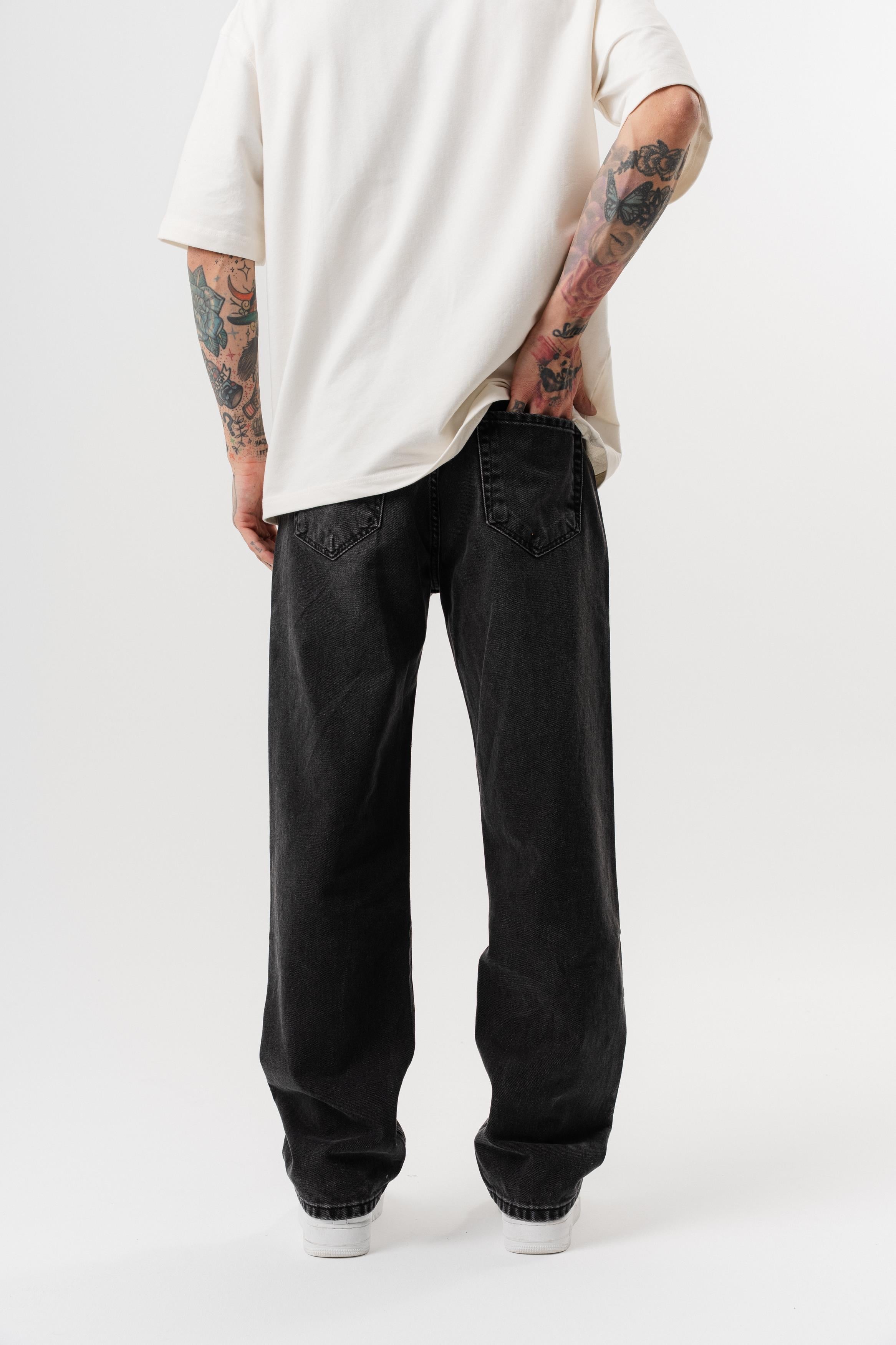Erkek Washed Baggy Pantolon Antrasit