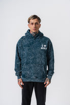 Erkek Mma Baskılı Kapüşonlu Oversize Hoodie Zümrüt