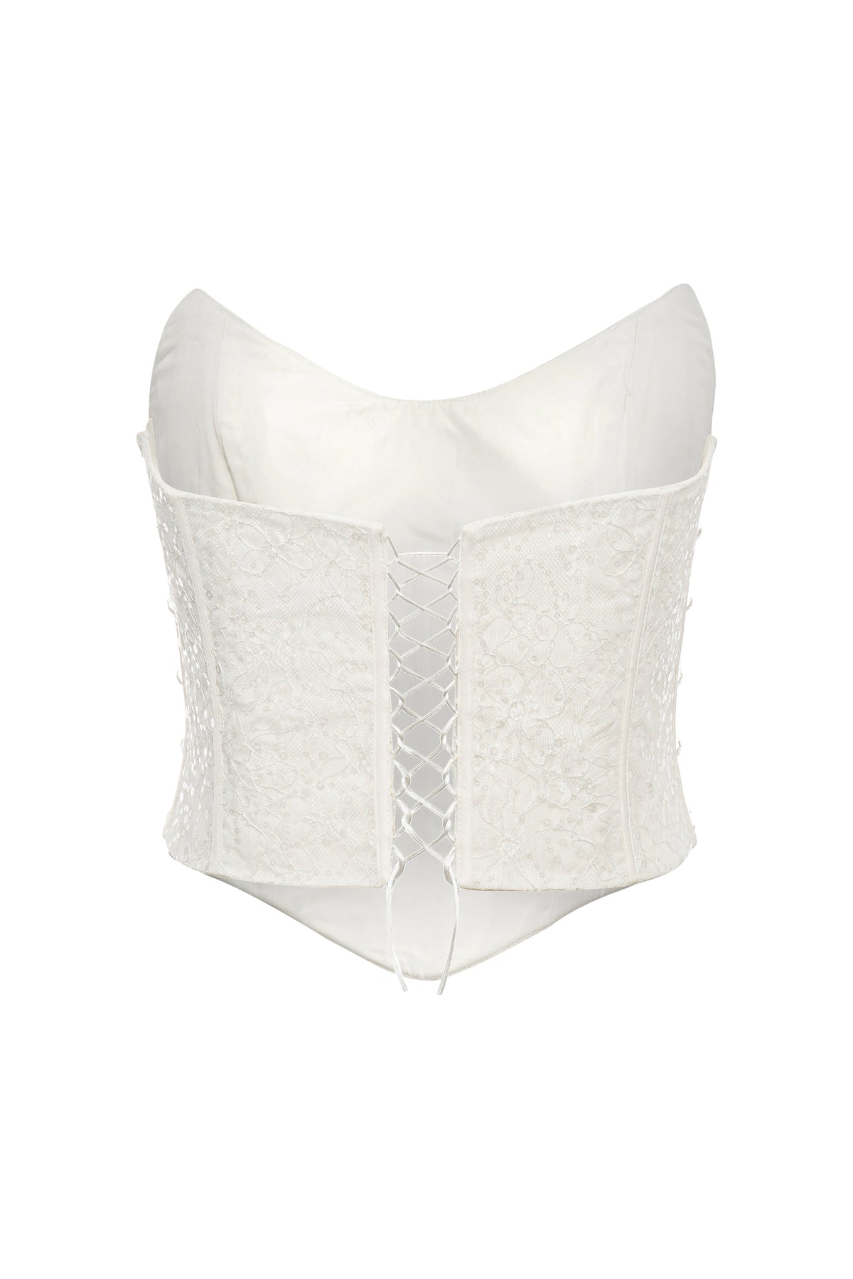 Roccie-Marie Strapless Corset With Sequined Side Bead Detail-Büstiyer-4-milagron.live