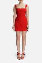 Roccie-Viola Crystal Embellished Mini Dress-Elbise-3-milagron.live