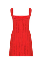 Roccie-Viola Crystal Embellished Mini Dress-Elbise-5-milagron.live