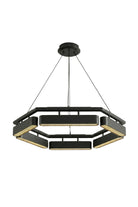 Fornexa Modern Altıgen Led Avize - Lüks Tasarım Mermer Desenli Ve Metalik Kaplama Salon Aydınlatması - Ra-Avz- 6083-26-50