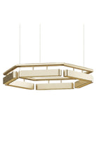Fornexa Modern Altıgen Led Avize - Lüks Tasarım Mermer Desenli Ve Metalik Kaplama Salon Aydınlatması - Ra-Avz- 6083-26-50