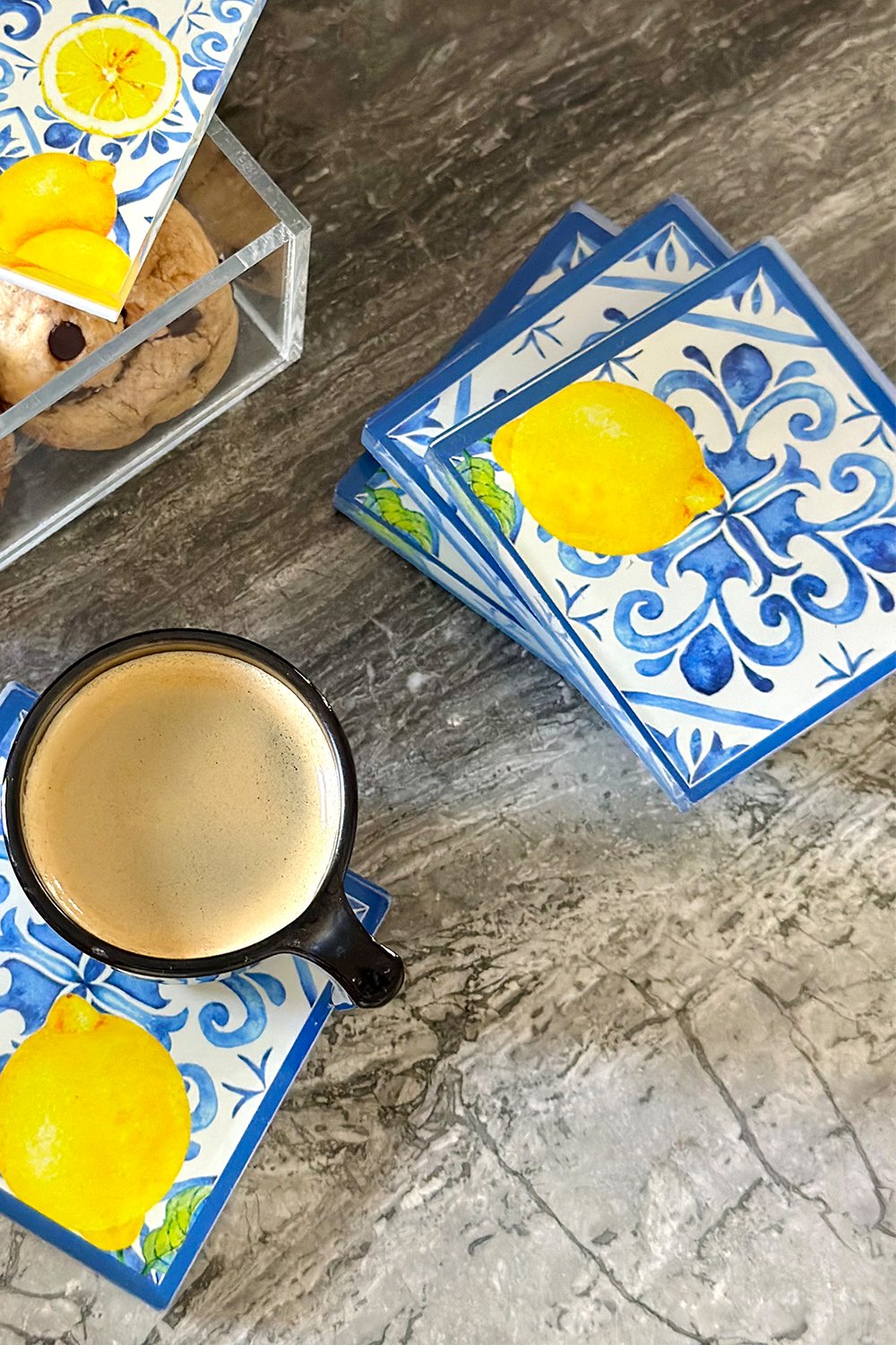 Rooms Design Studio-Limoncello Bardak Altlığı 4'lü Set-Bardak Altlığı-1-milagron.live