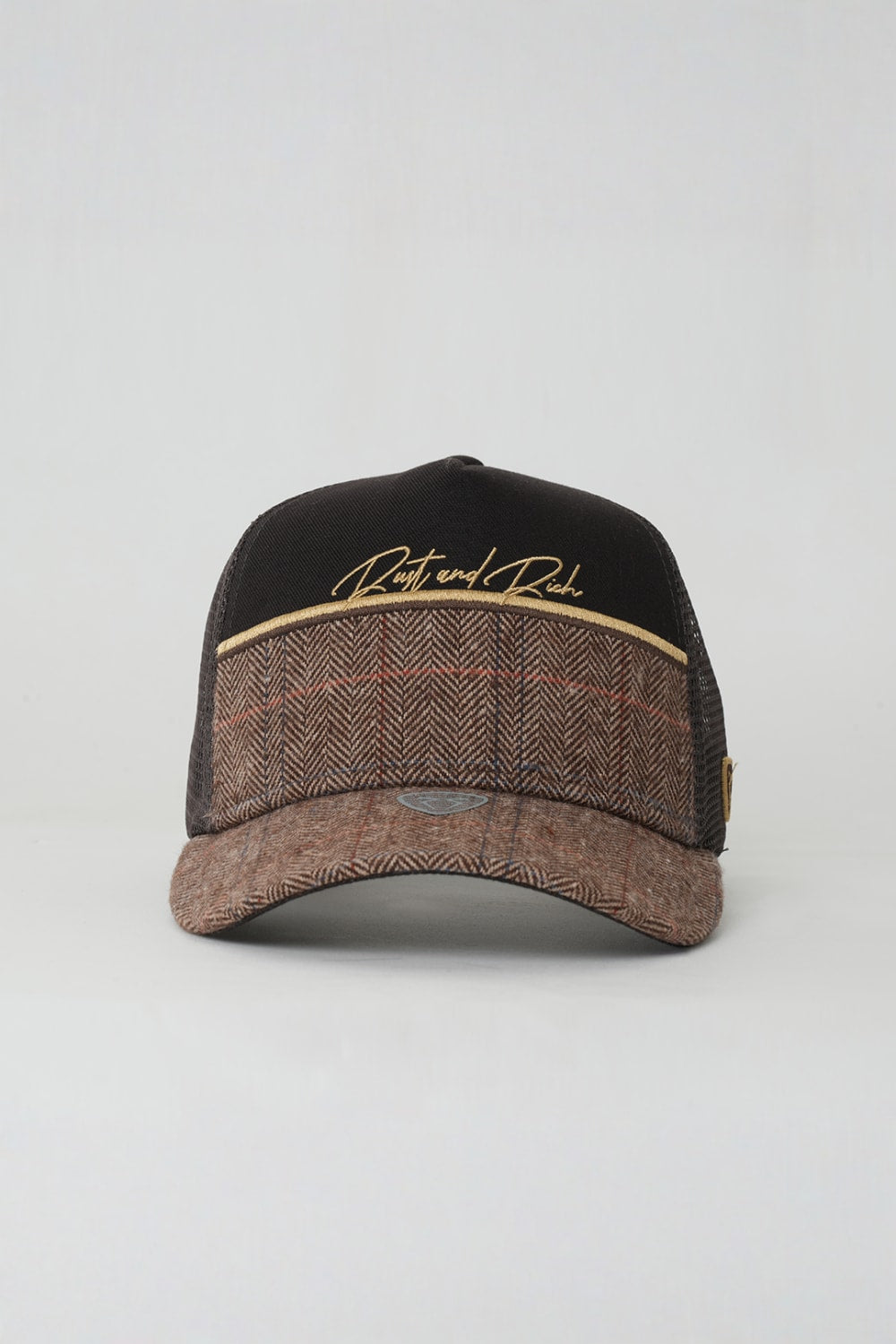 RustandRich-Trucker Şapka Premium Collection Royalty Kahverengi Unisex-Şapka-2-milagron.live