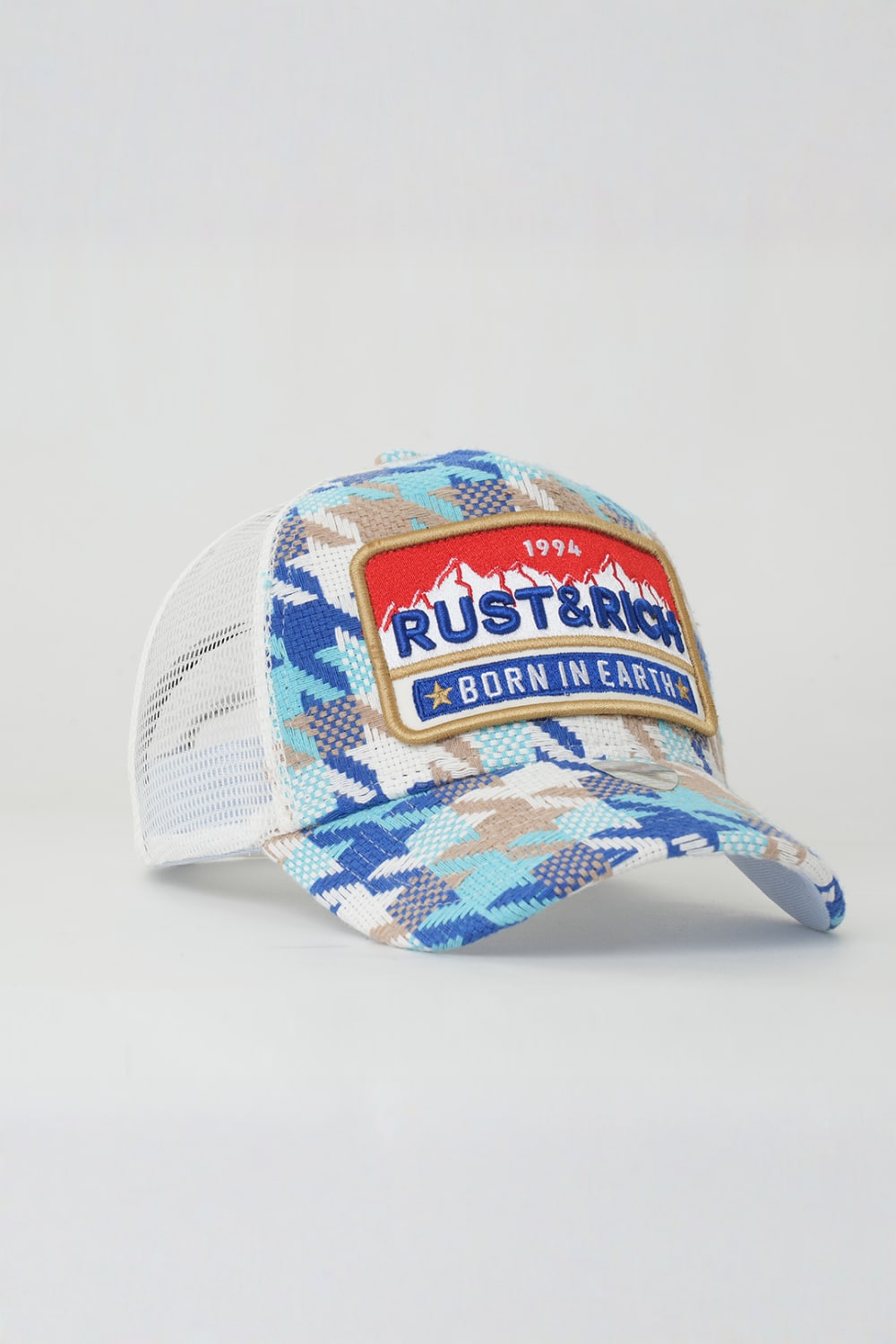RustandRich-Trucker Şapka Urban Collection Born In Earth Mavi Unisex-Şapka-3-milagron.live