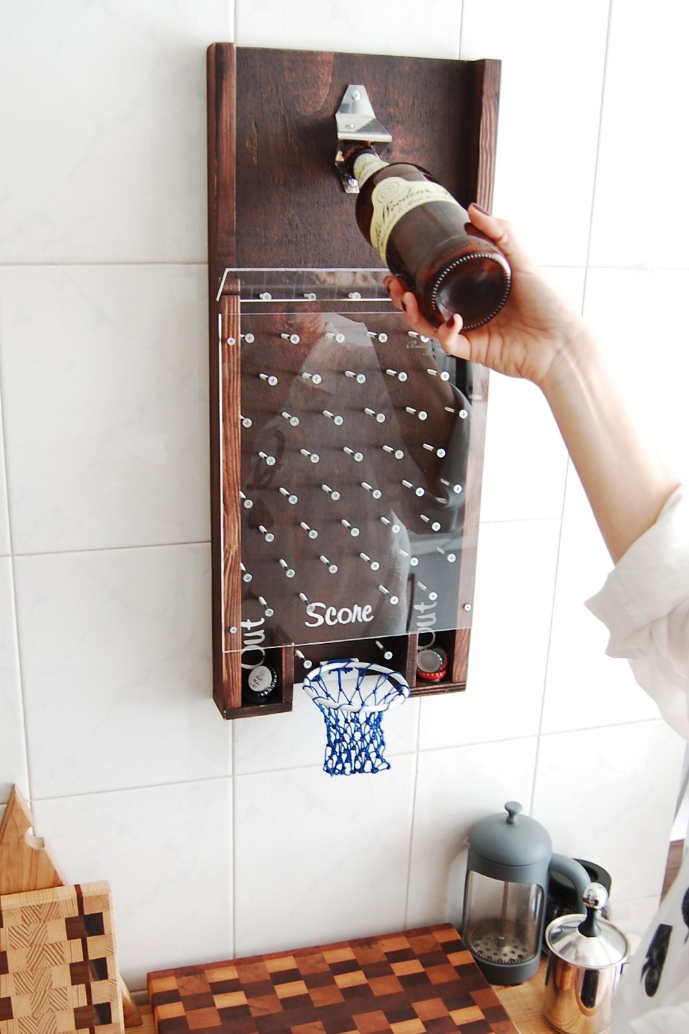 Rustic Wooden Art-Drinko Plinko Şişe Açacağı-Mutfak Aksesuarları-1-milagron.live