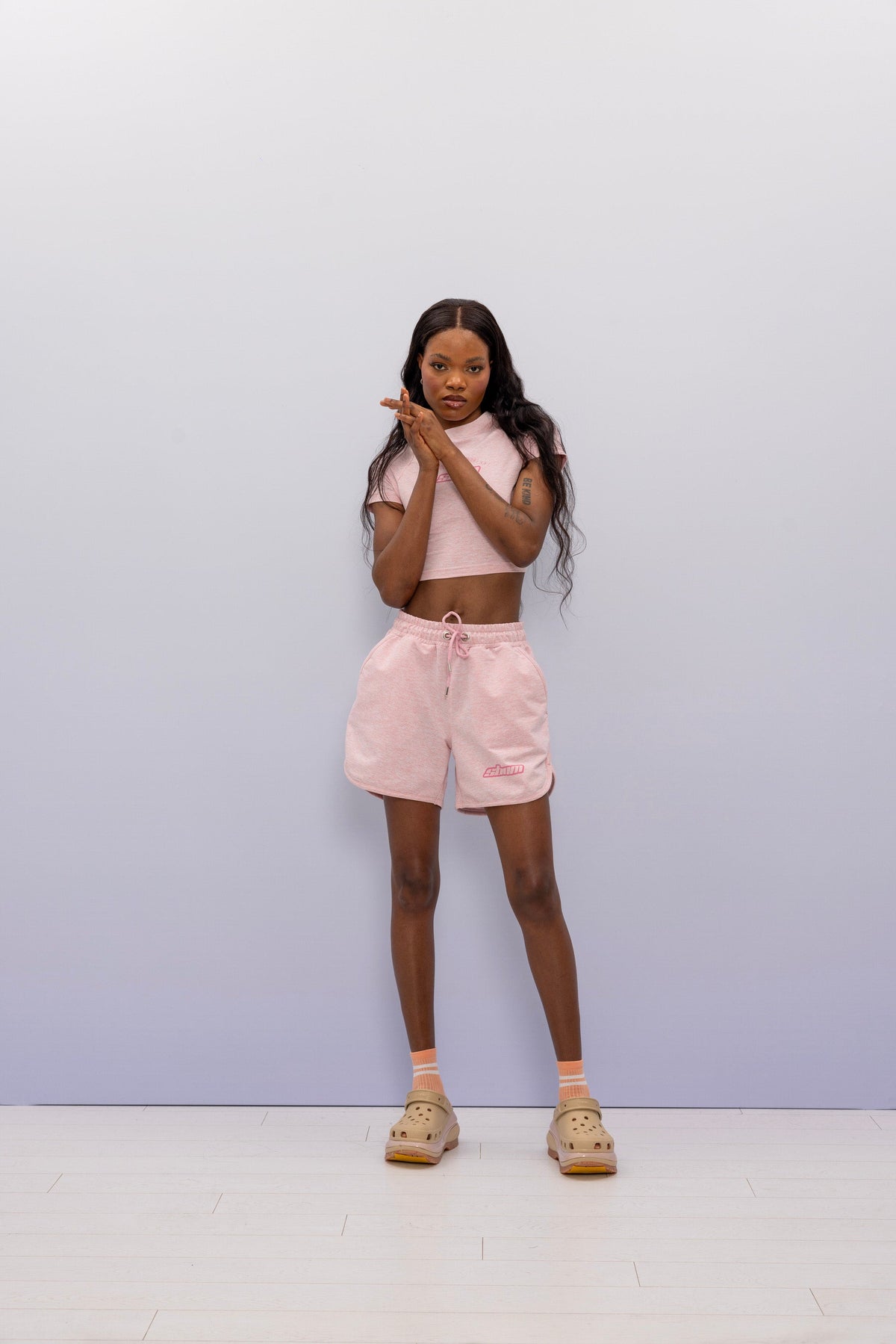 SBNM-'' Self Love '' Crop Baby Tee-T-Shirts-1-milagron.live