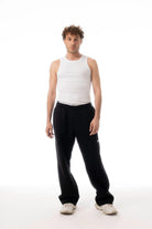 Sacré-Solid Black Sweat Pants-Eşofman-1-milagron.live