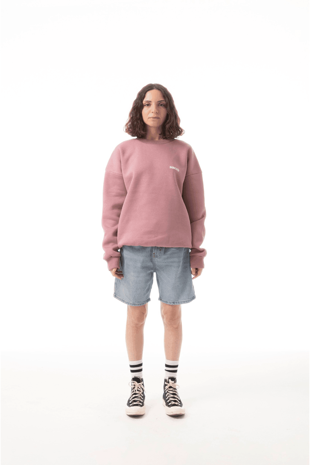 Sacré-Solid Purple Stone Sweatshirt-Sweatshirts & Hoodies-1-milagron.live