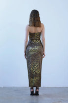 Saléa-Le Charme Leopard In Midi-Elbise-2-milagron.live