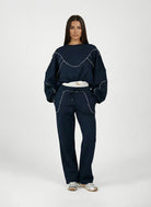 Sbnm-Navy Contour Sweatshirt-2-milagron.live