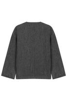 Sertaç Taşdelen-Gri %100 Keten V Yaka Oversized Erkek T-shirt Model T 18-T-Shirts-4-milagron.live