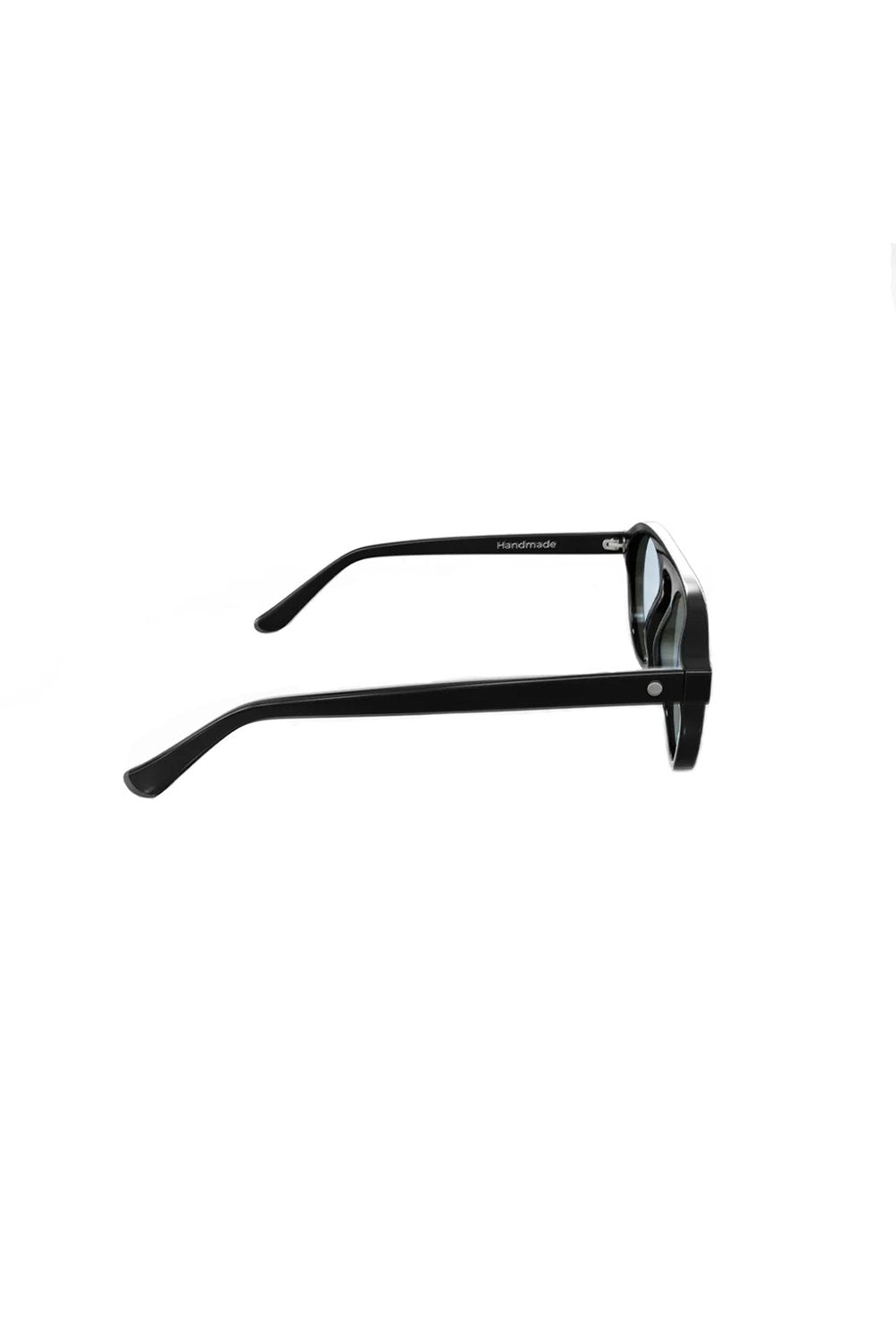 Sertaç Taşdelen-Mavi Camlı Siyah Çerçeveli Asetat Cr-39 Uv 400 Unisex Güneş Gözlüğü Model G 02-Güneş Gözlüğü-4-milagron.live