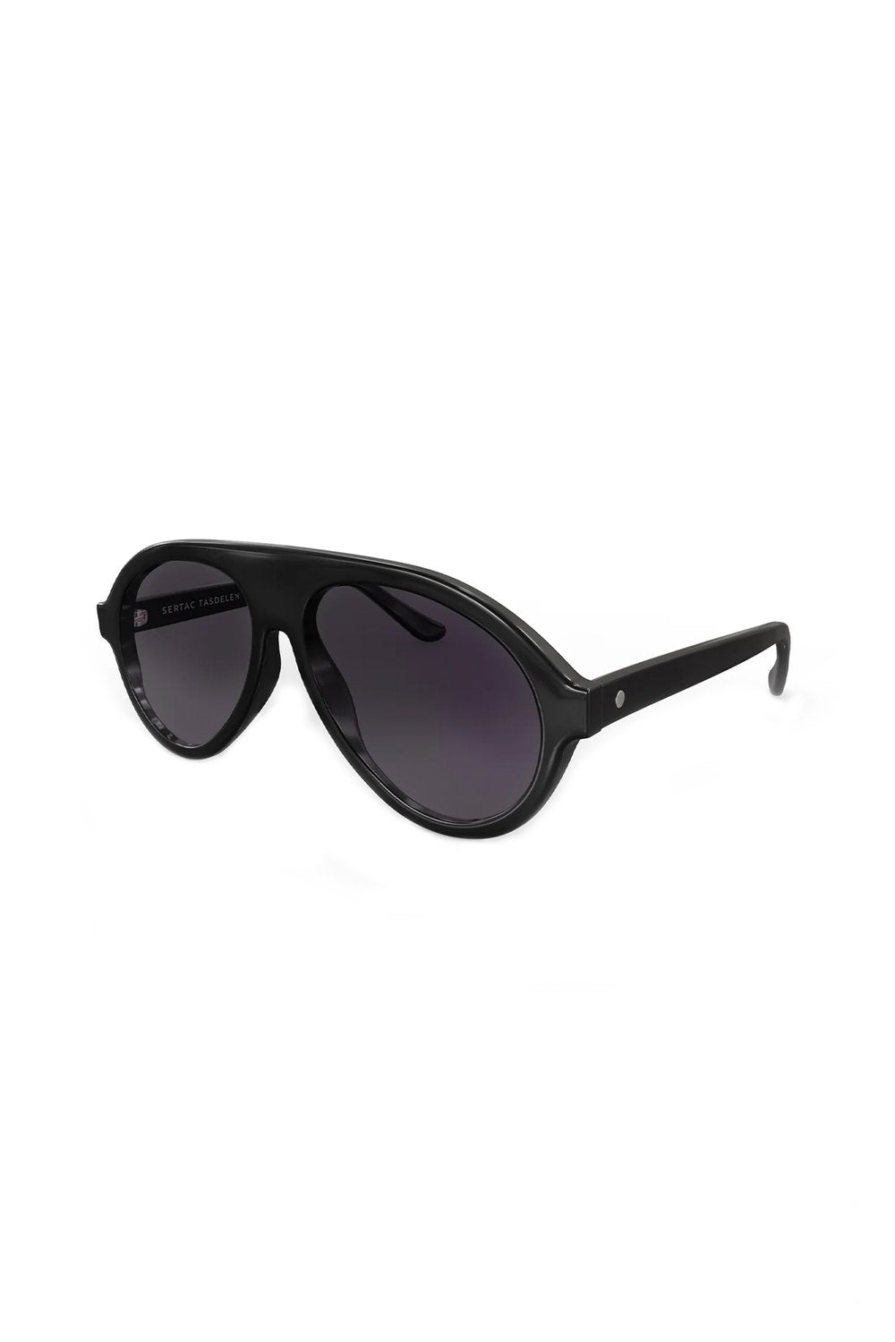 Sertaç Taşdelen-Siyah Degrade Camlı Siyah Çerçeveli Asetat Cr-39 Uv 400 Unisex Güneş Gözlüğü Model G 02-Güneş Gözlüğü-3-milagron.live