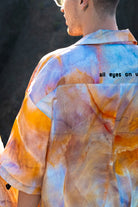 Unisex All Eyes On Us Desenli Saten Gömlek - 1