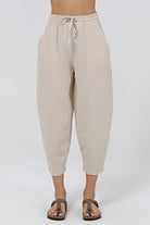 Sfida İstanbul-Keten / Pamuk Şalvar Pantalon. Linen / Cotton Slouchy Pant - Ar007-Pantolon-1-milagron.live