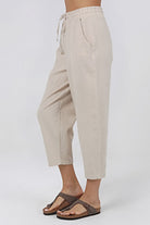 Sfida İstanbul-Keten / Pamuk Şalvar Pantalon. Linen / Cotton Slouchy Pant - Ar007-Pantolon-2-milagron.live