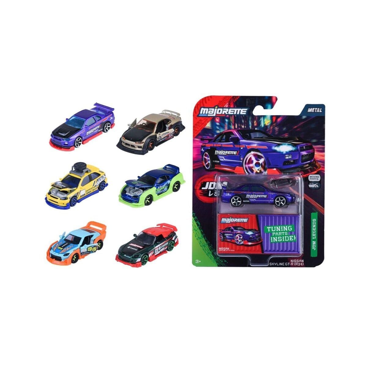 8504101001 ''Jdm Legends Deluxe Cars, 6-Asst.Freewheel, Die-Cast, Opening And T(Belirtilen Fiyat, Tekli Satış Için Adet Fiyatıdır.)