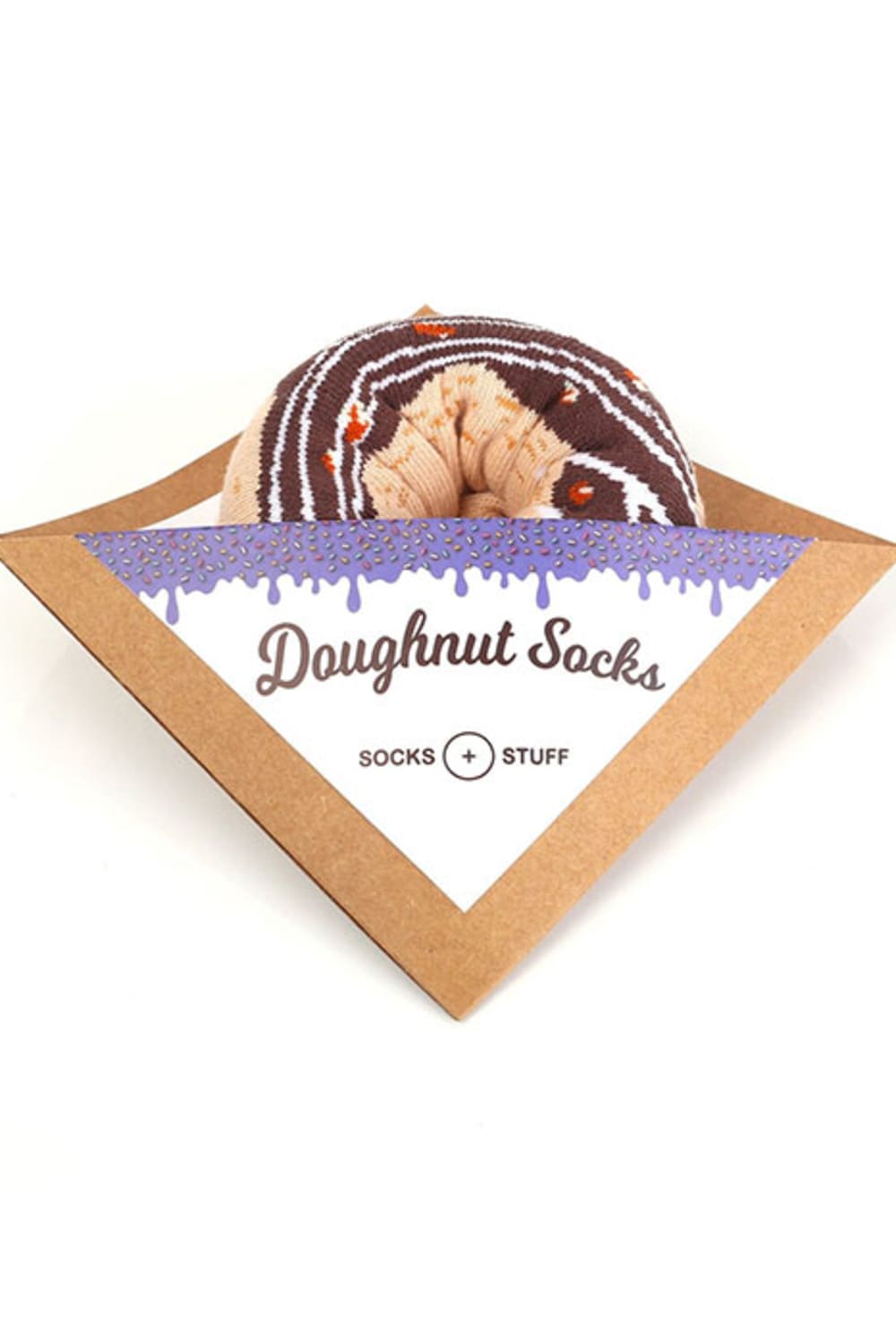Socks + Stuff-Chocolate Caramel Donut Çorap-Çorap-1-milagron.live