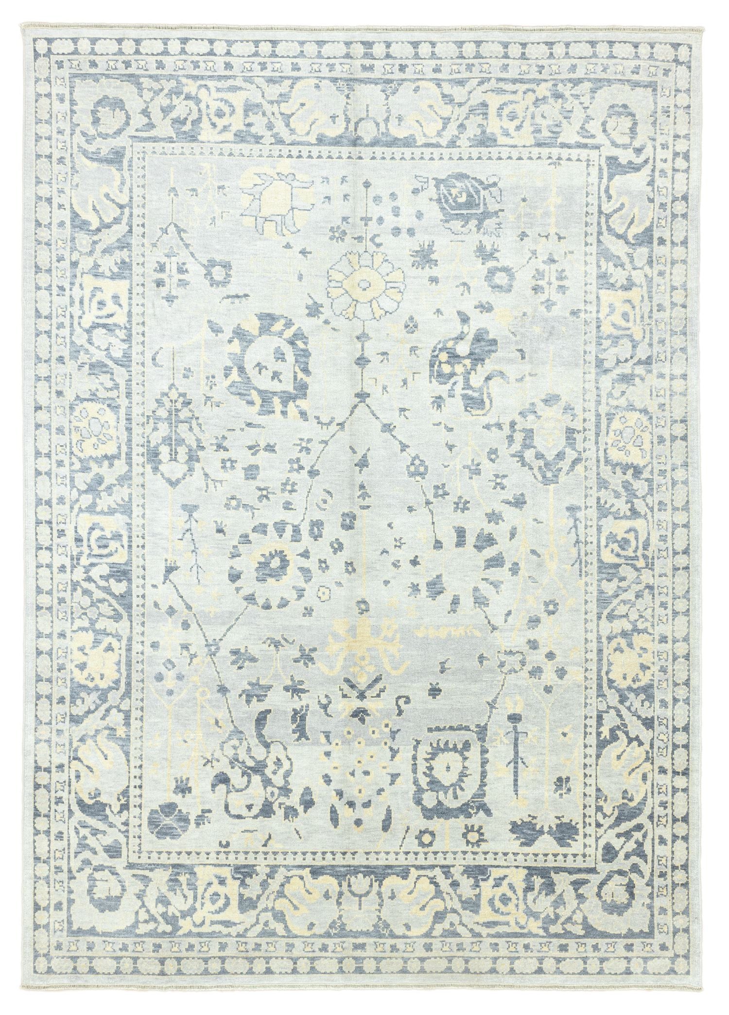 Soho Antiq-Nora Pastel Renkli El Dokuma Uşak Halı 270x370 Cm-Halı-1-milagron.live