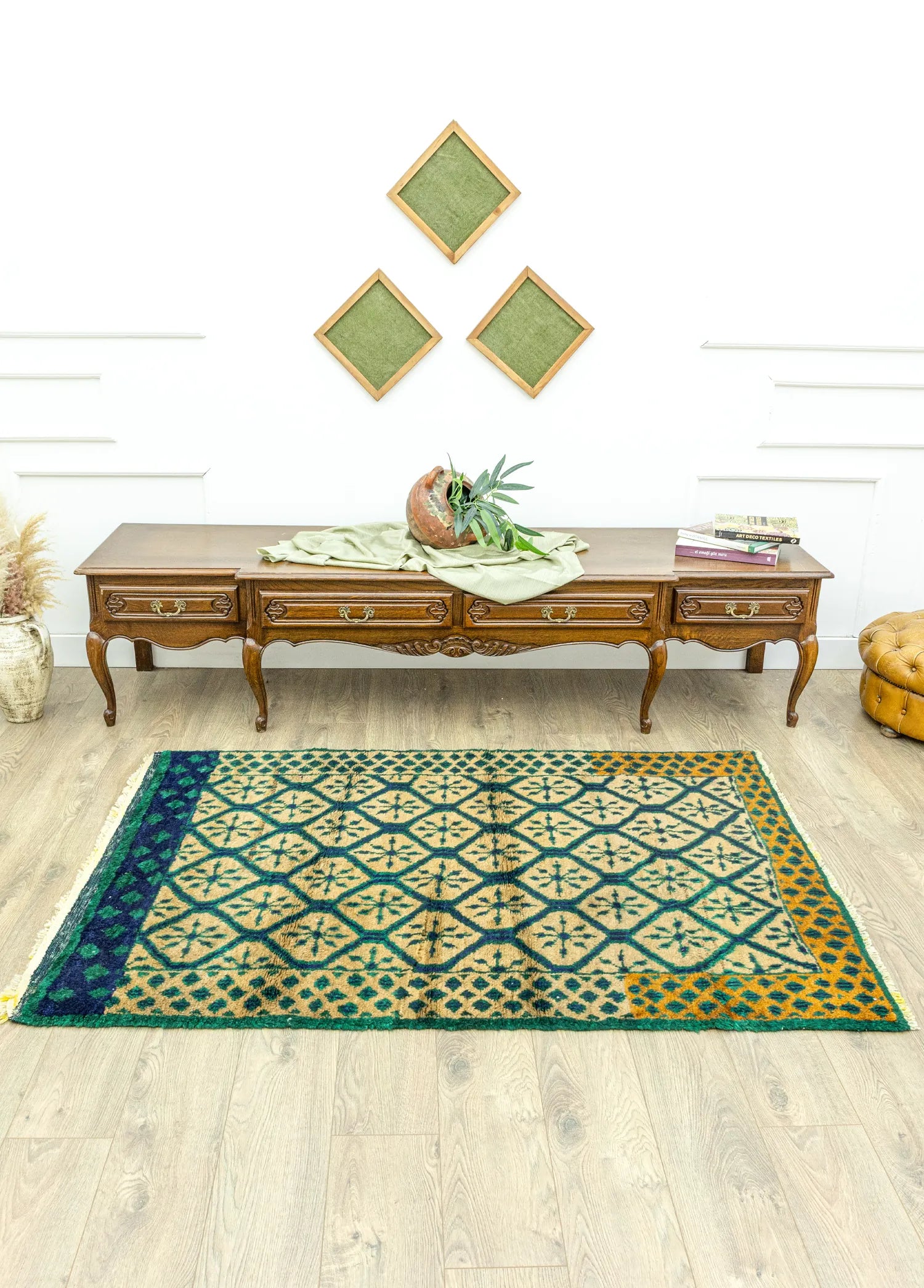 Soho Antiq-Razavi Geometrik Desenli Tülü Halı 120x178 Cm-2-milagron.live